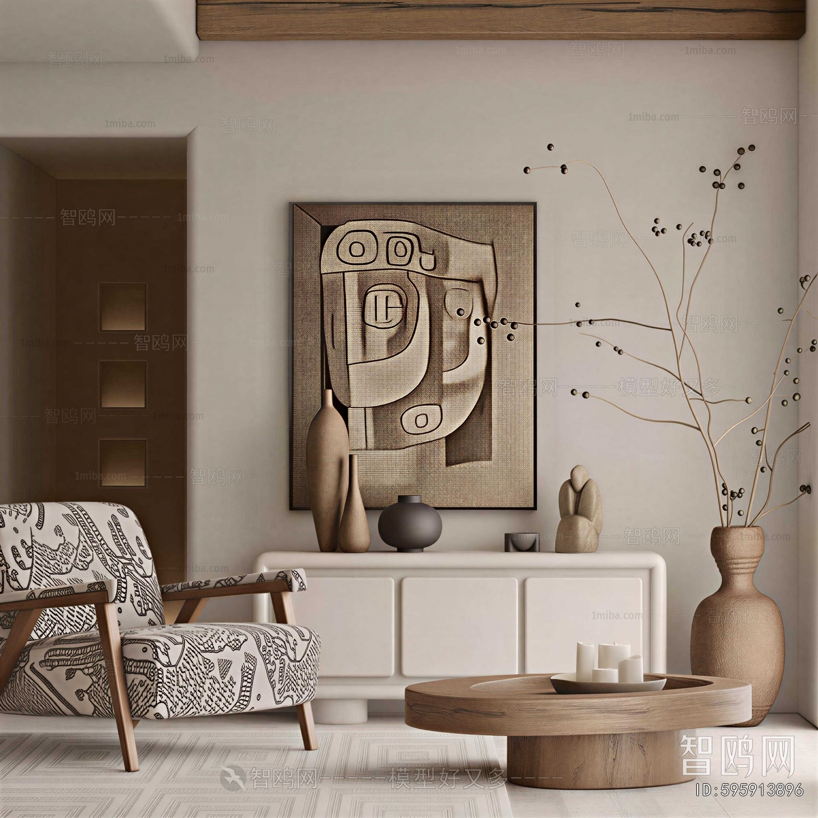 Wabi-sabi Style A Living Room