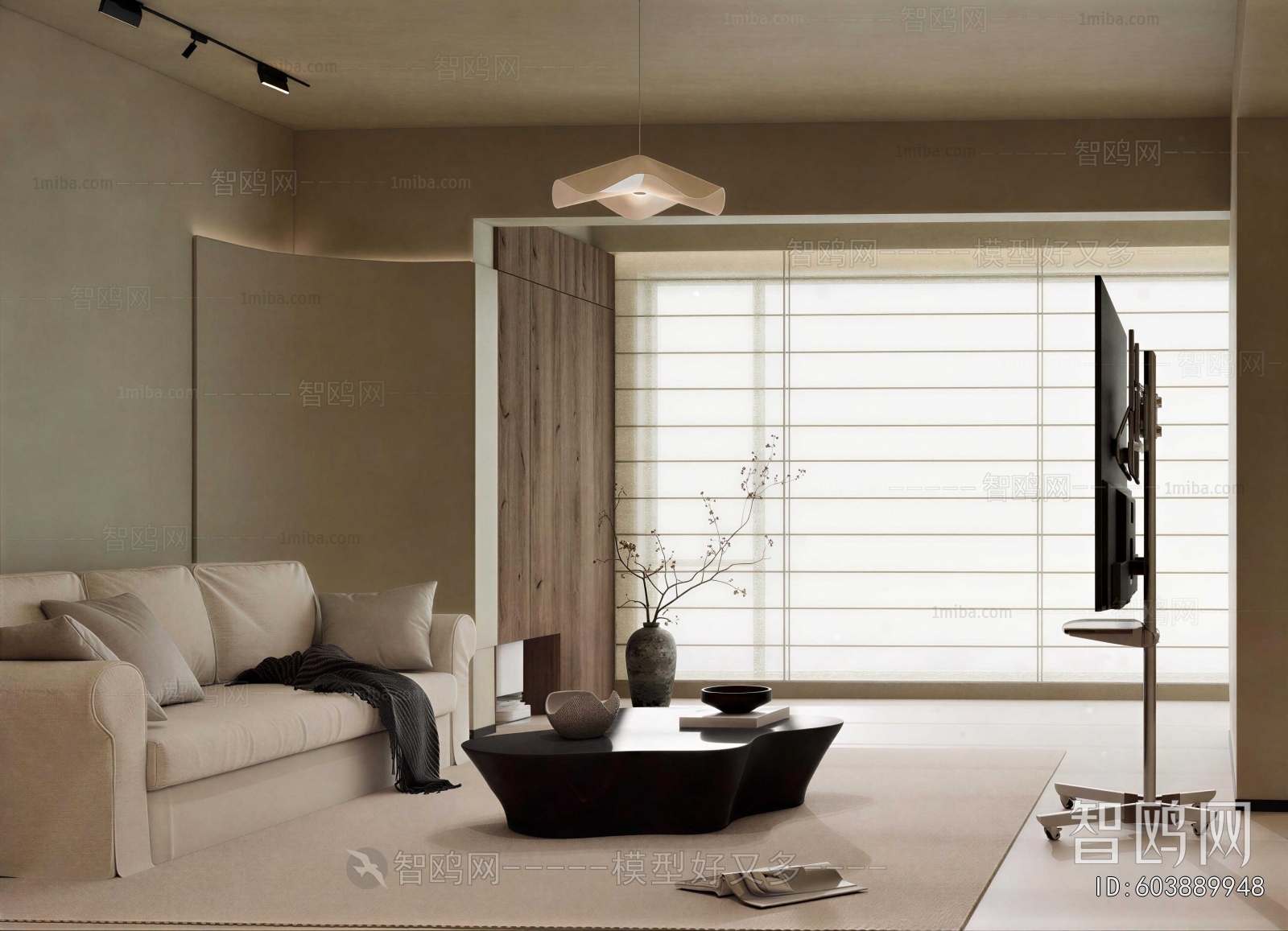 Wabi-sabi Style A Living Room