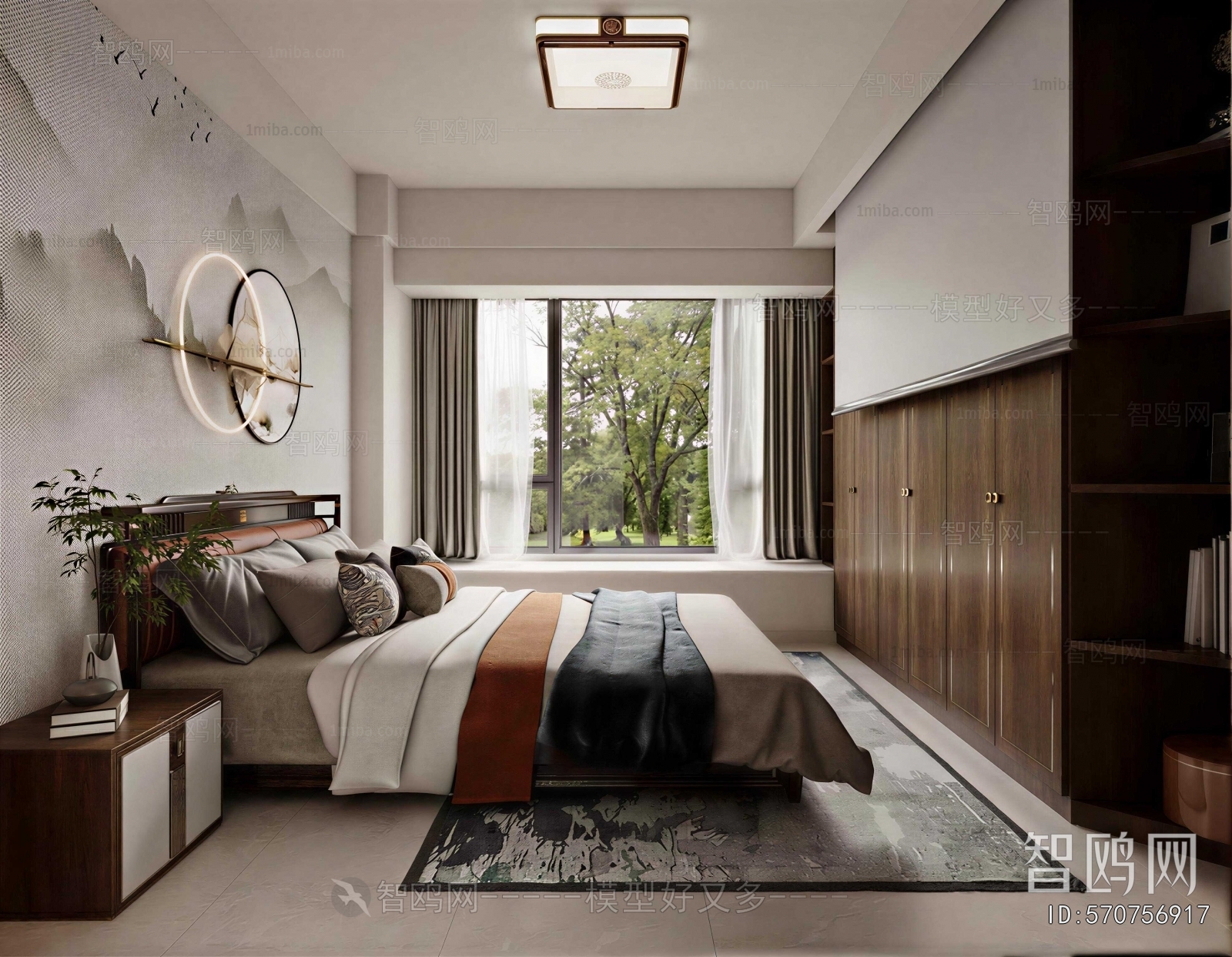 New Chinese Style Bedroom