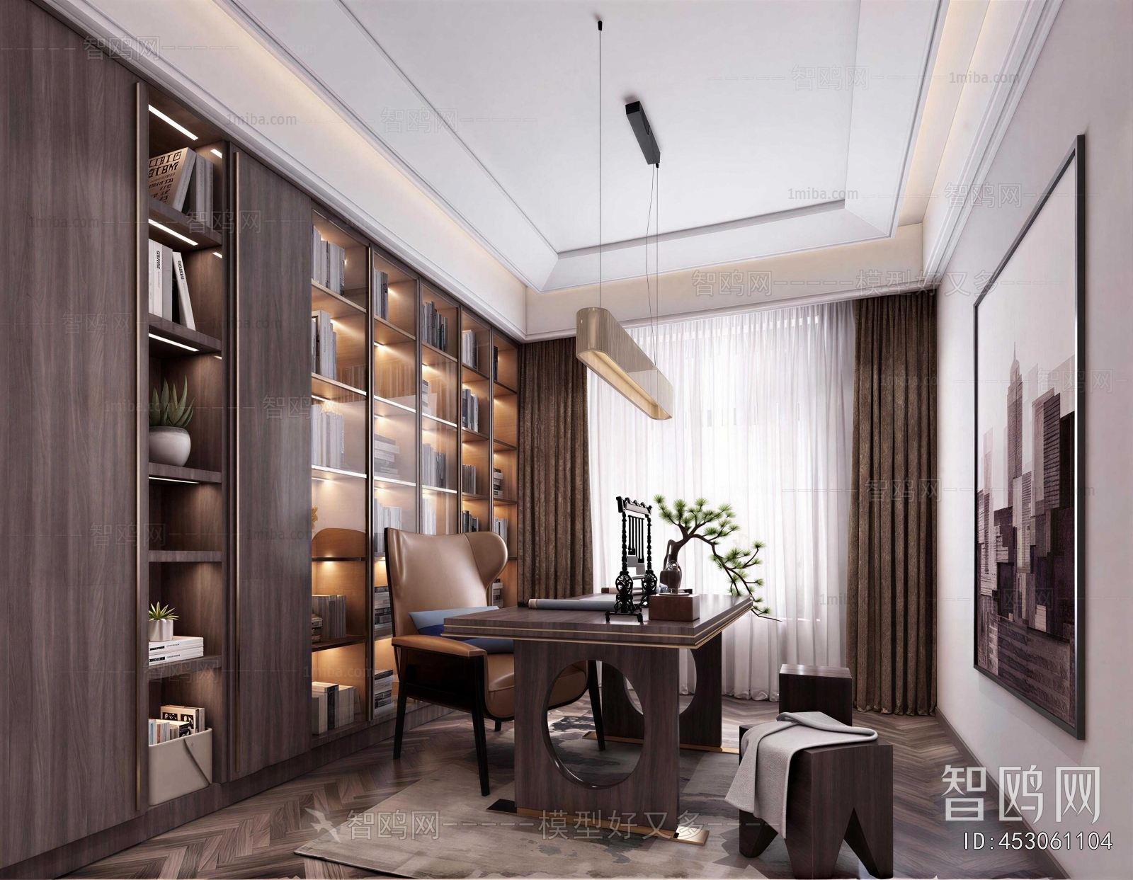 New Chinese Style Study Space