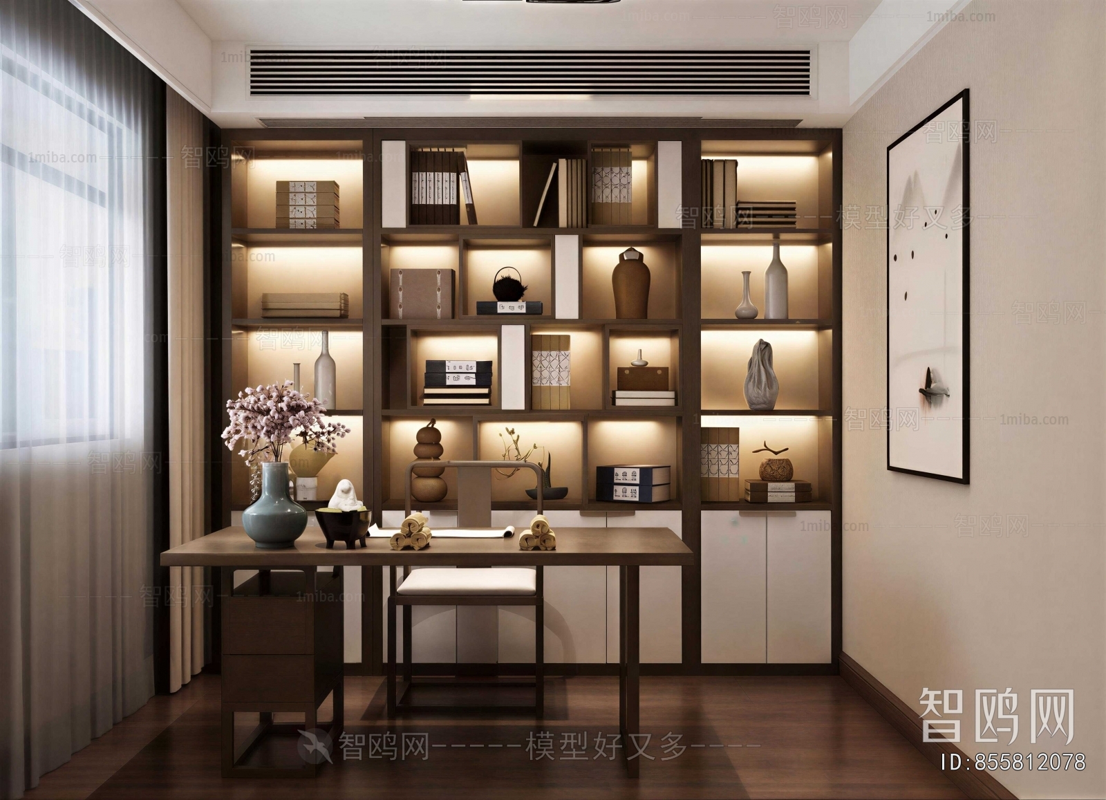 New Chinese Style Study Space