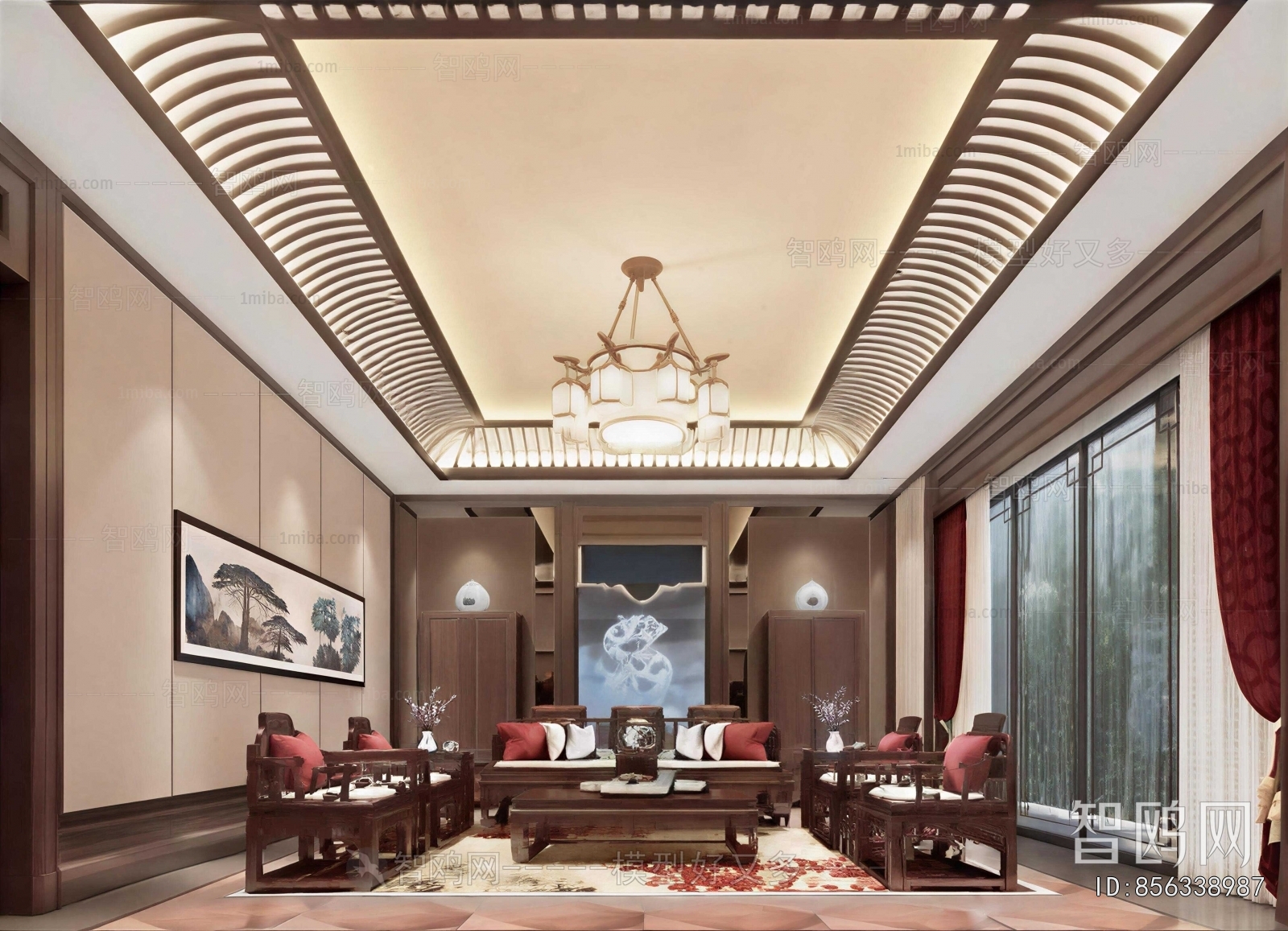 New Chinese Style A Living Room