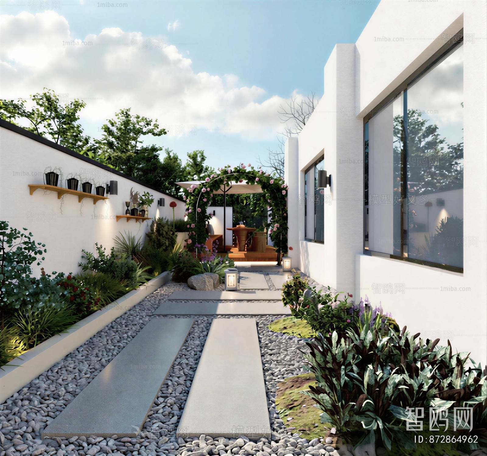 Modern Courtyard/landscape