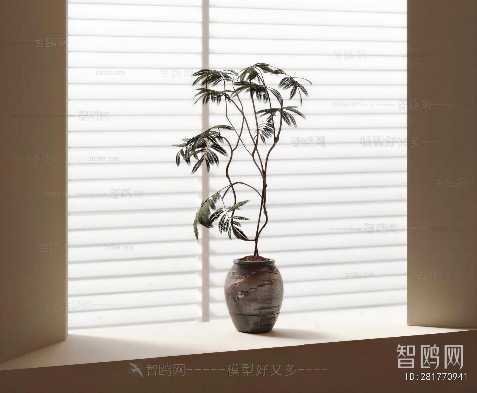 Wabi-sabi Style Ground Green Plant Potted Plants