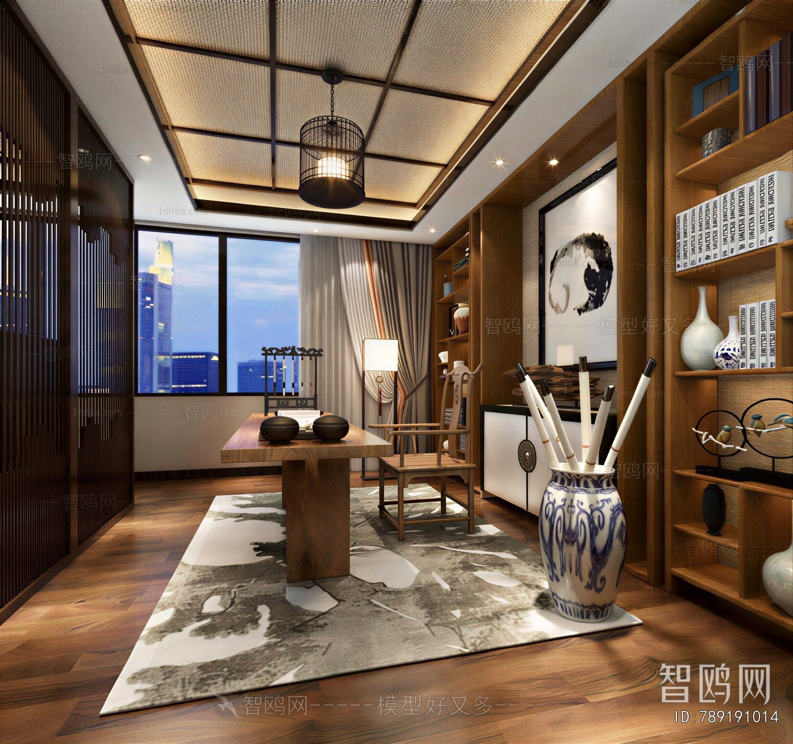New Chinese Style Study Space