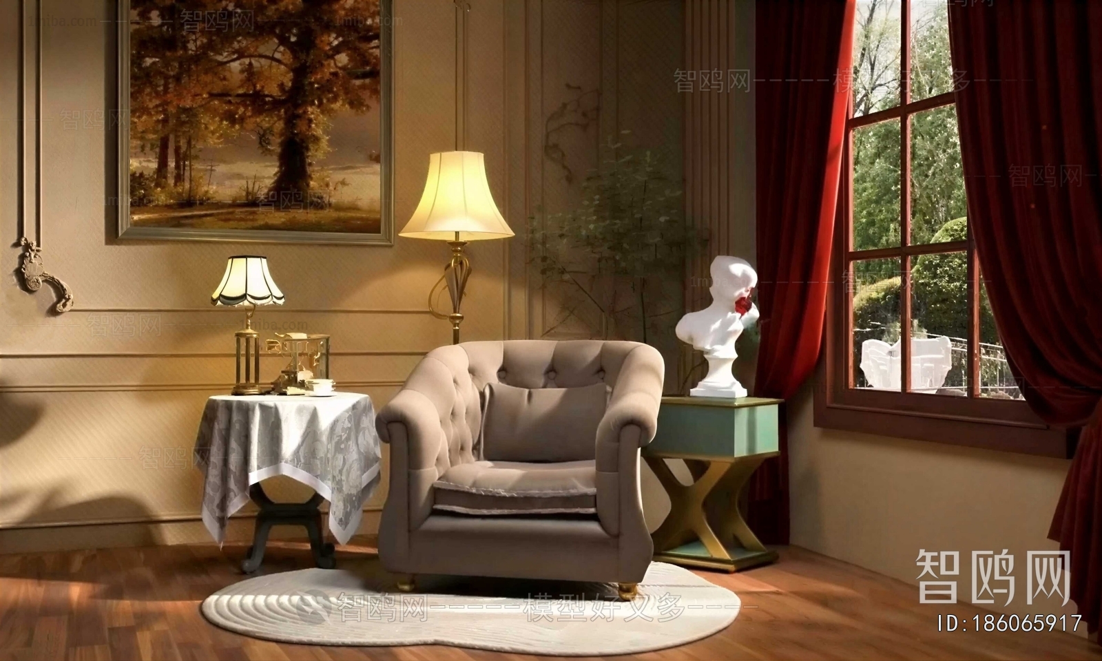 European Style Single Sofa