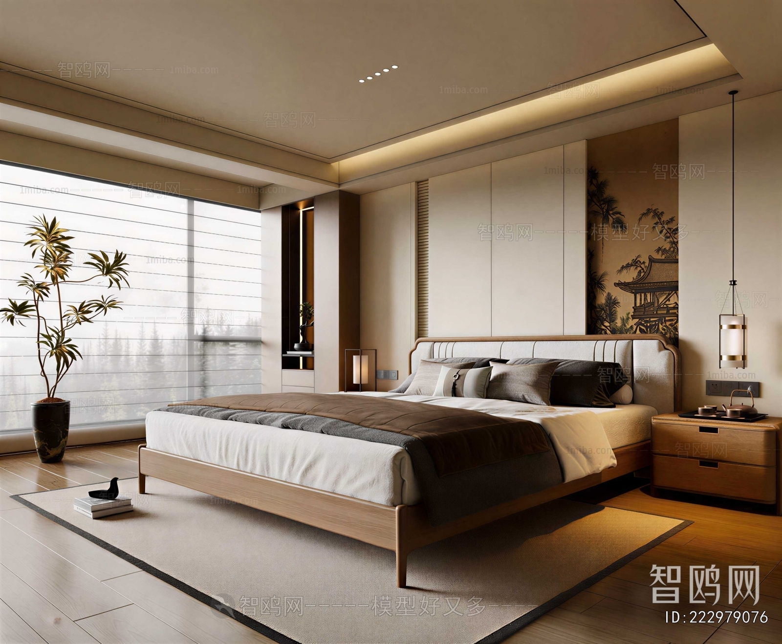 New Chinese Style Bedroom