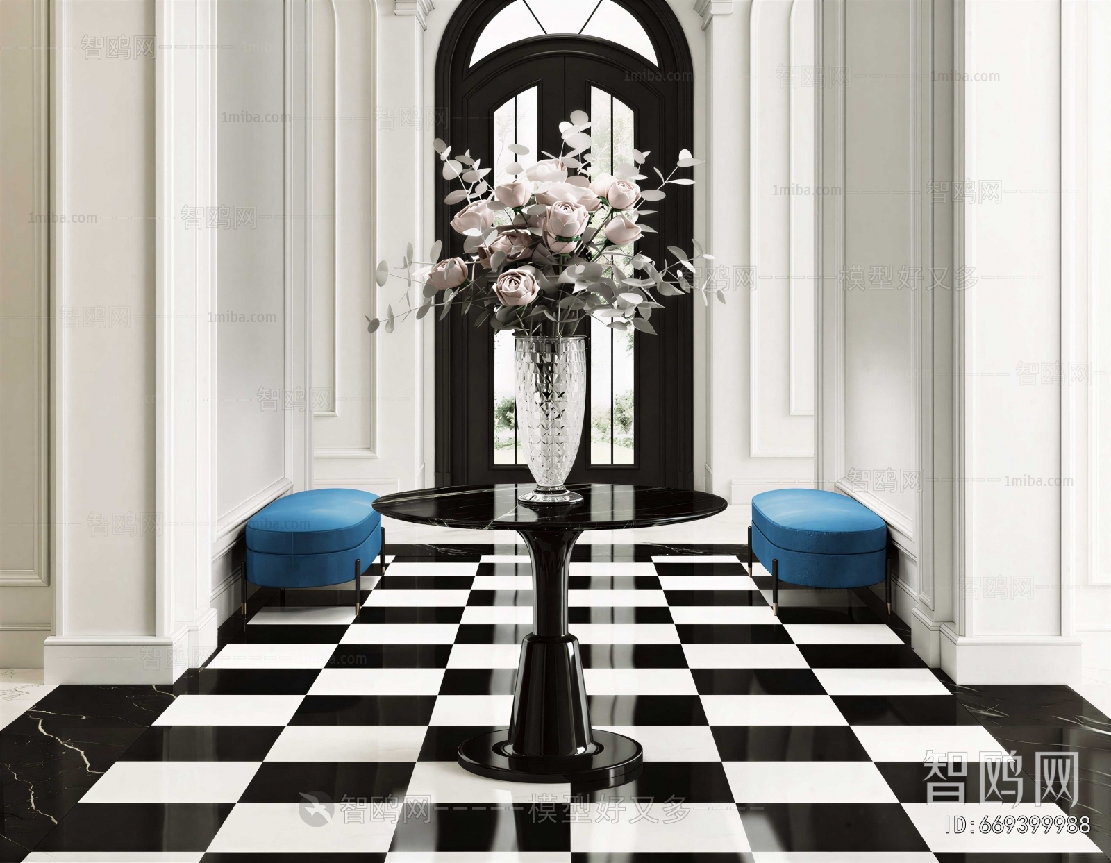 New Classical Style Hallway