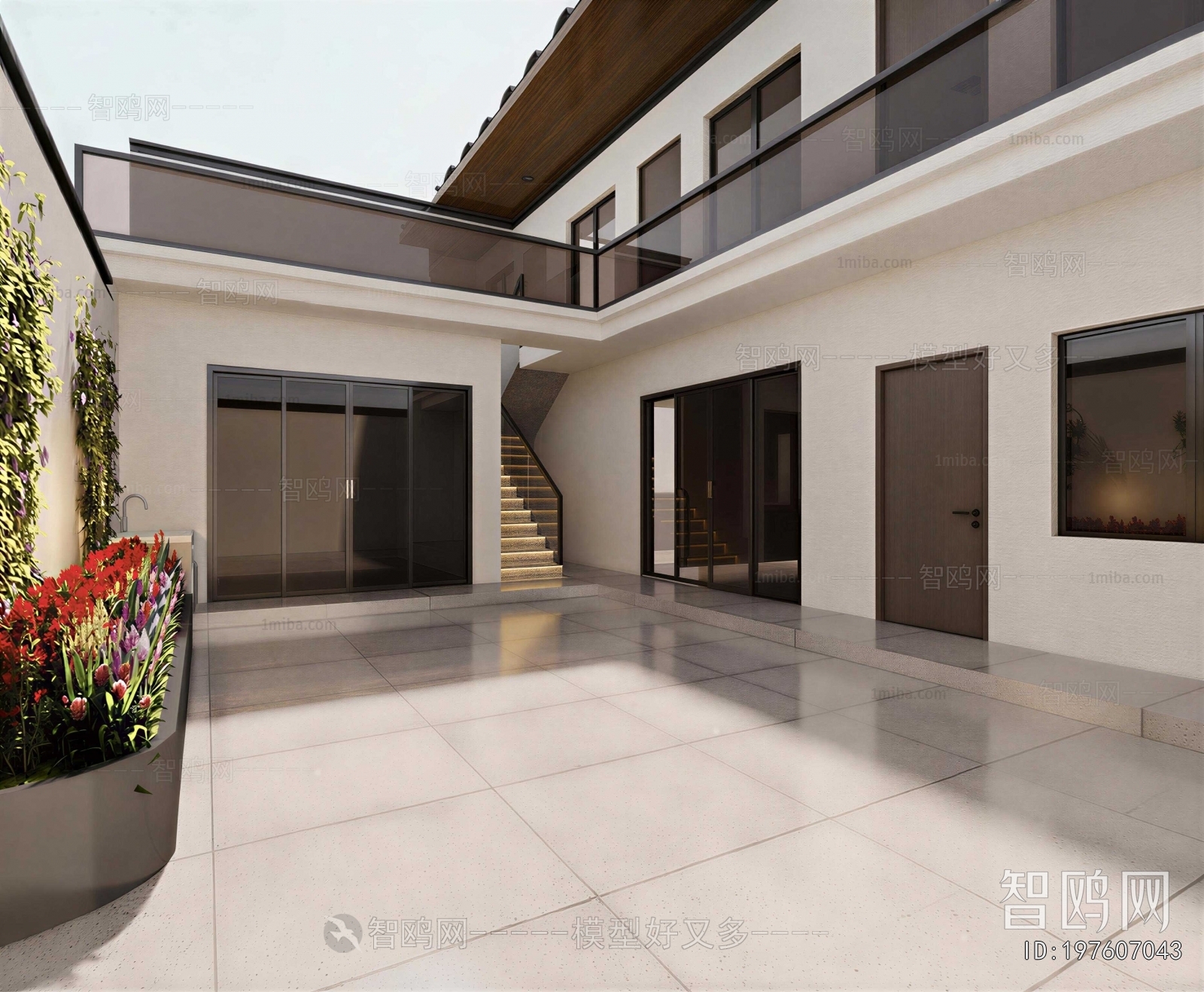 Modern Courtyard/landscape
