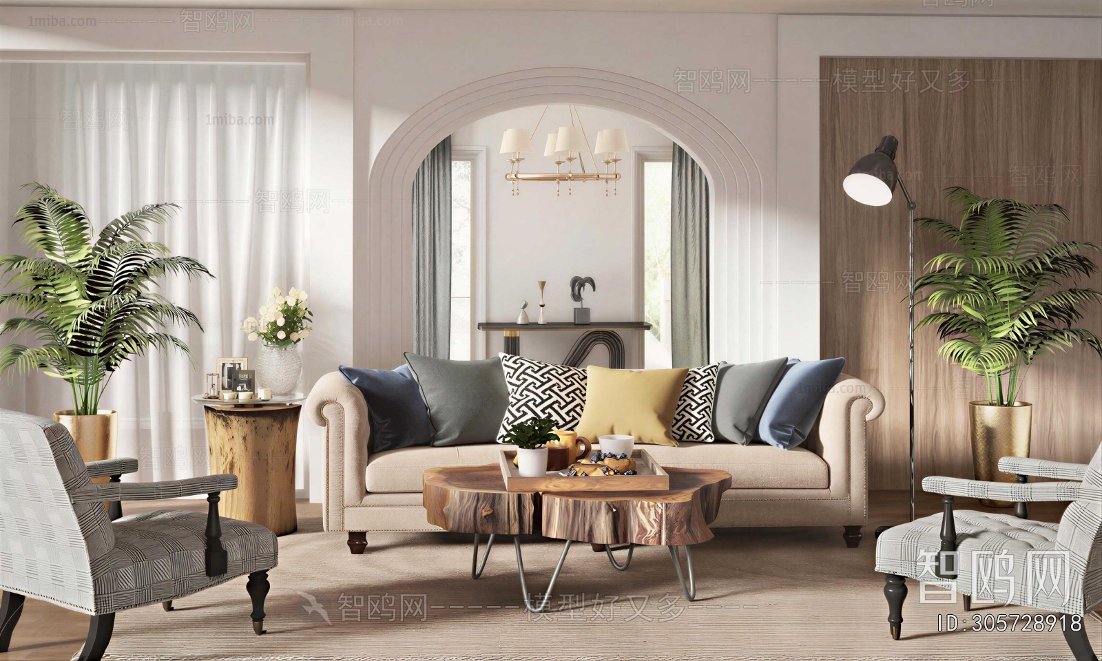 American Style A Living Room