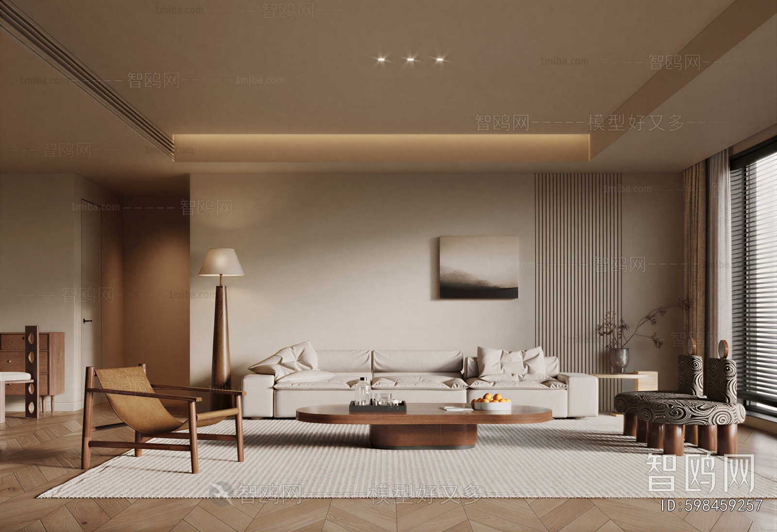 Wabi-sabi Style A Living Room