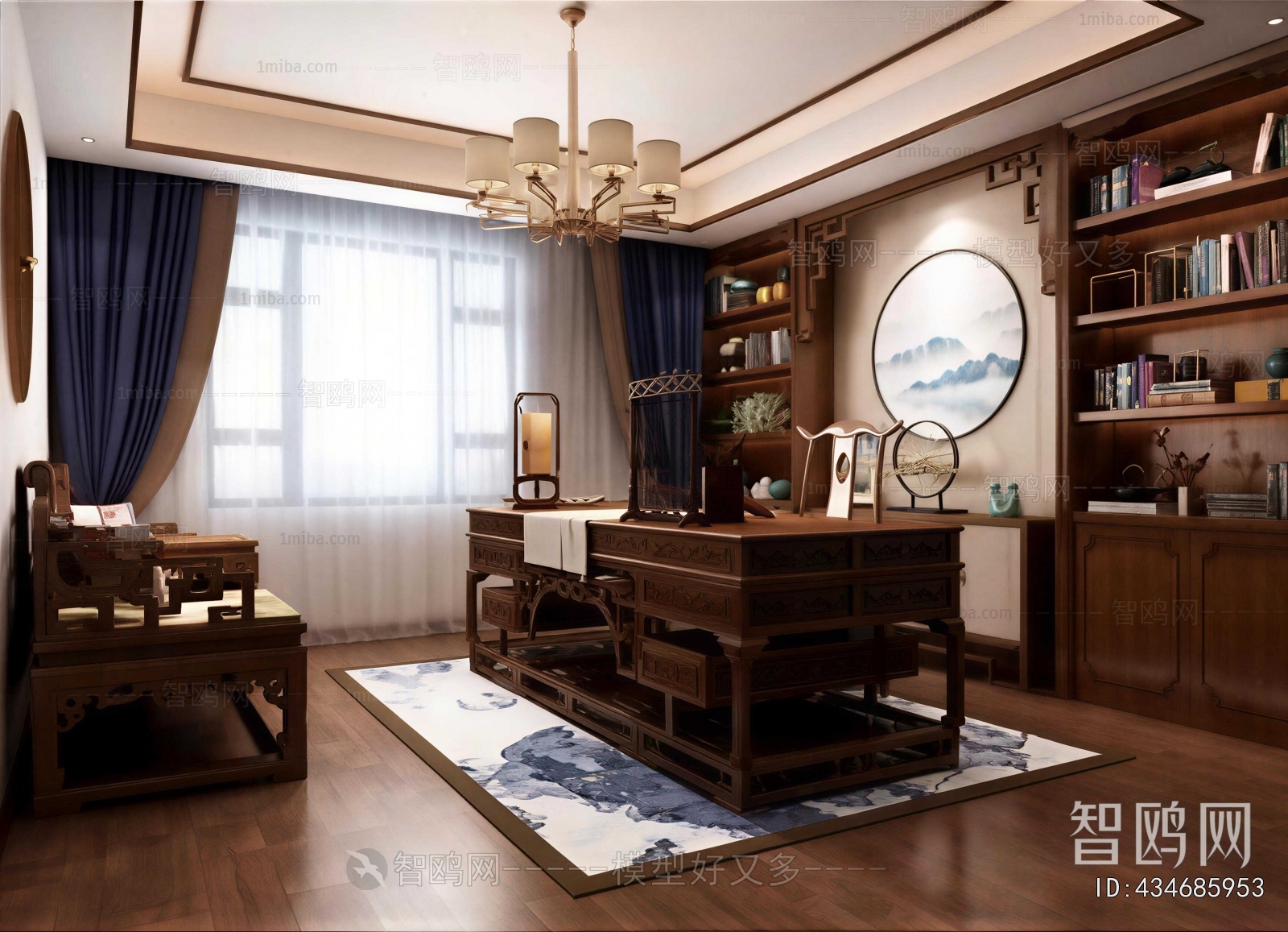 New Chinese Style Study Space