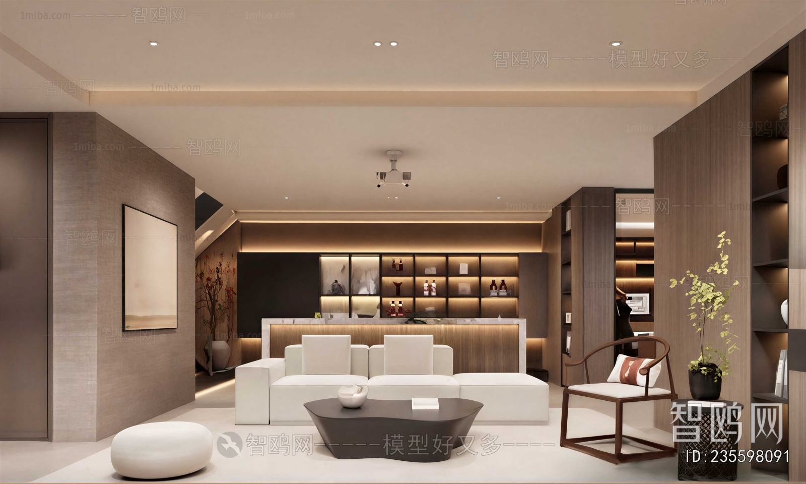 New Chinese Style A Living Room