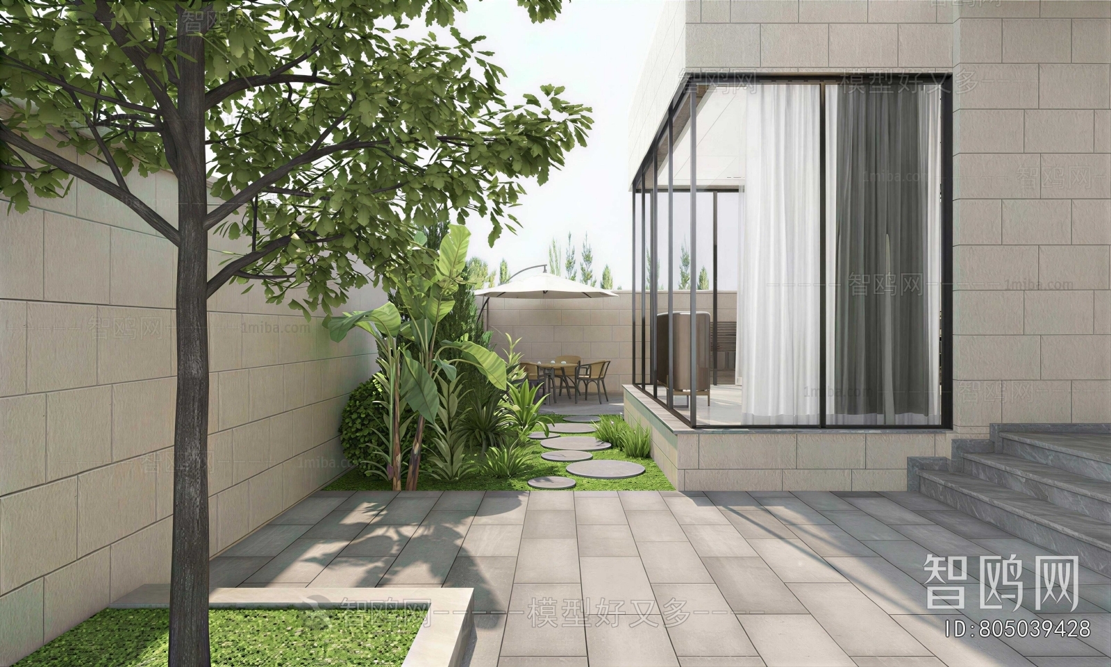 Modern Courtyard/landscape