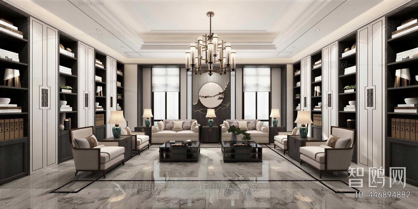 New Chinese Style A Living Room