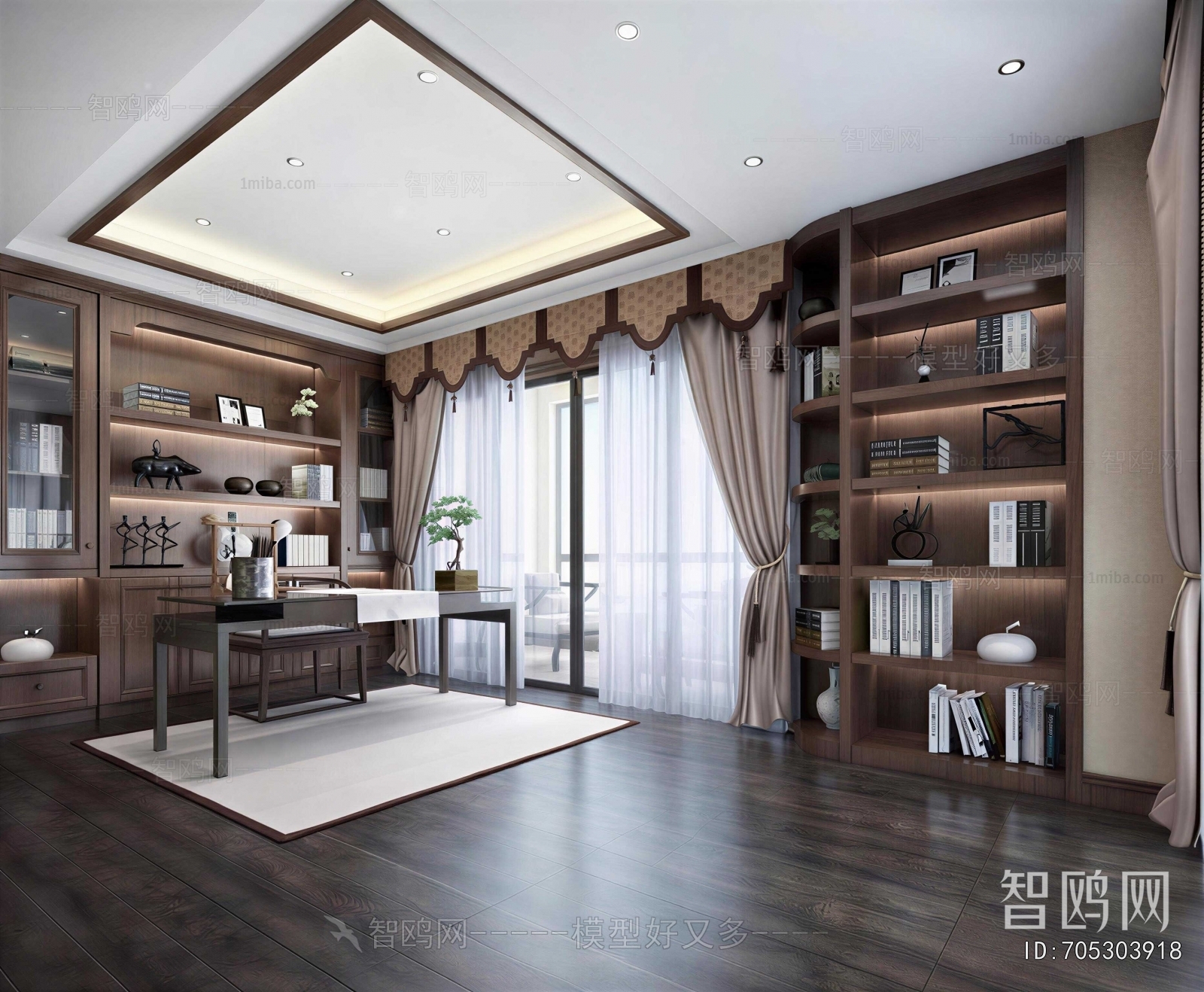 New Chinese Style Study Space