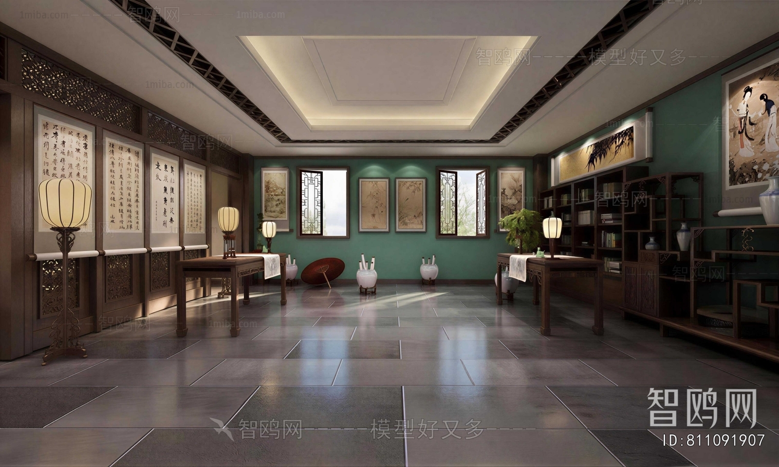 New Chinese Style Study Space