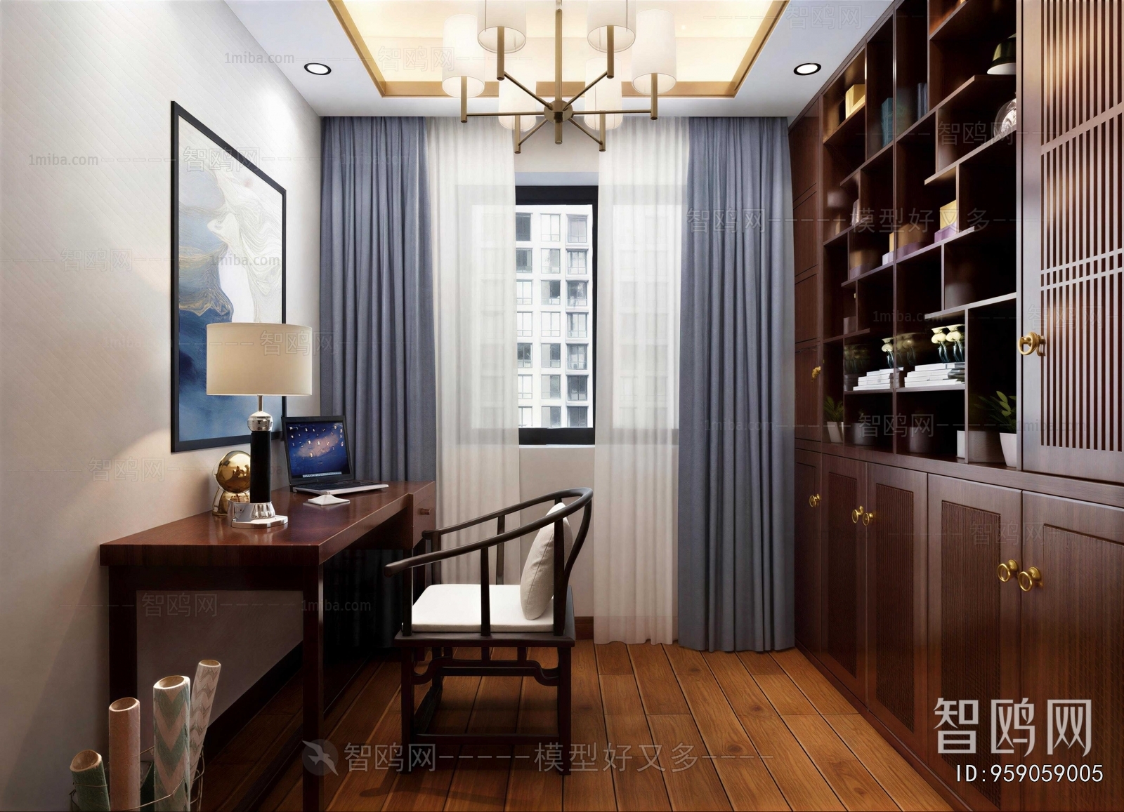 New Chinese Style Study Space