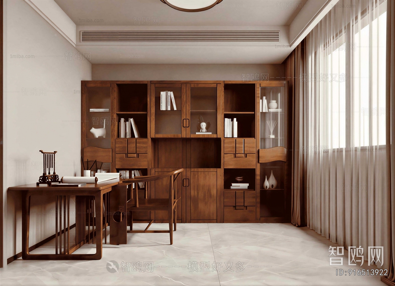 New Chinese Style Study Space
