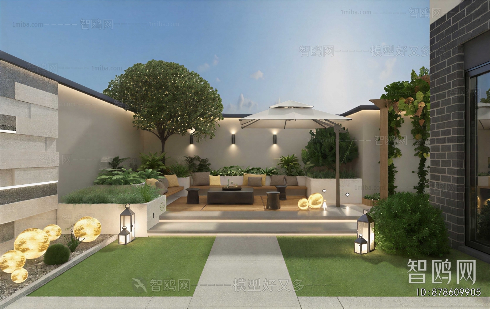 Modern Courtyard/landscape