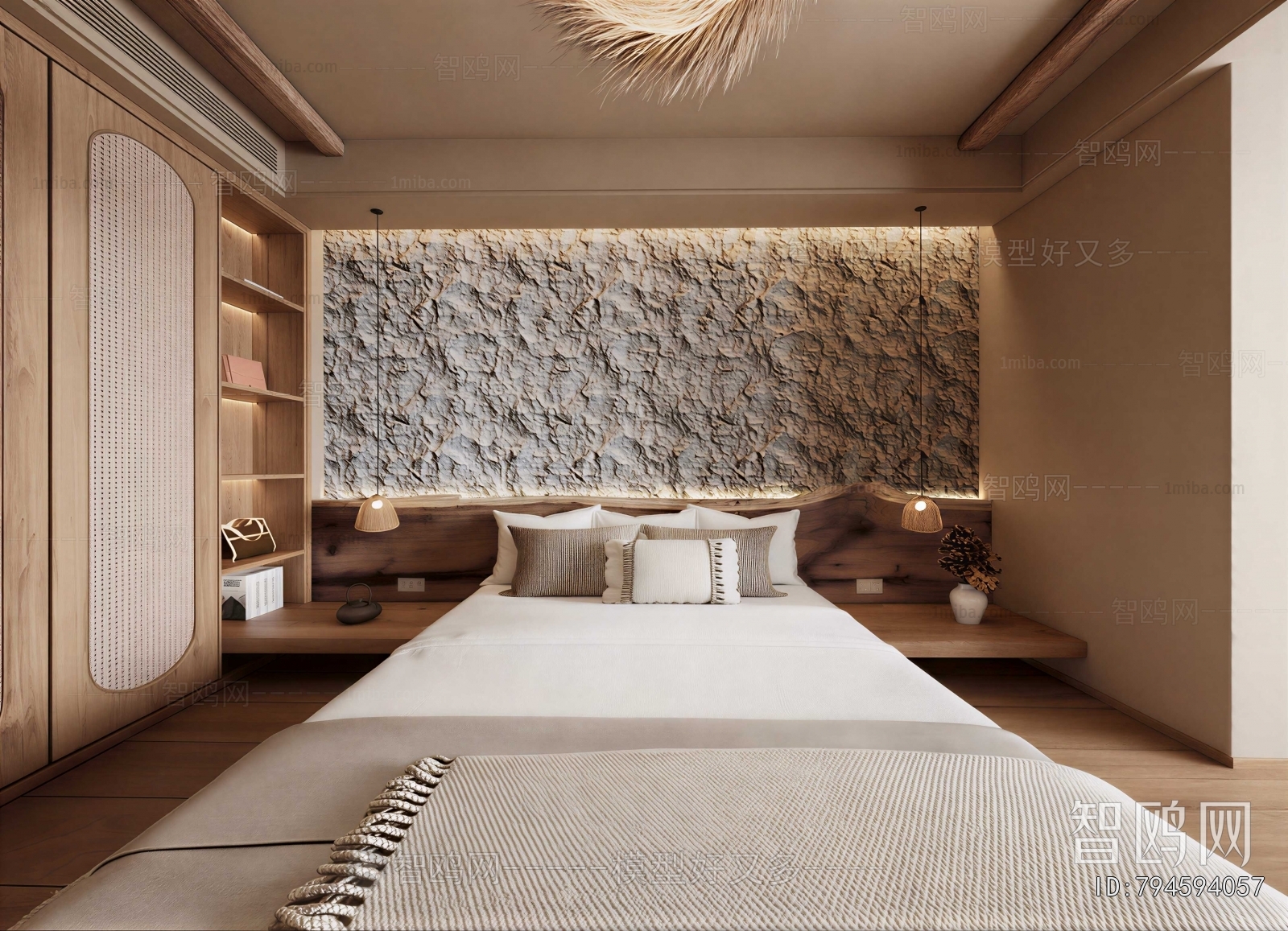 Wabi-sabi Style Bedroom