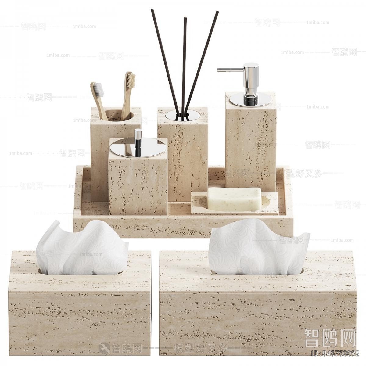 Wabi-sabi Style Bathroom Set