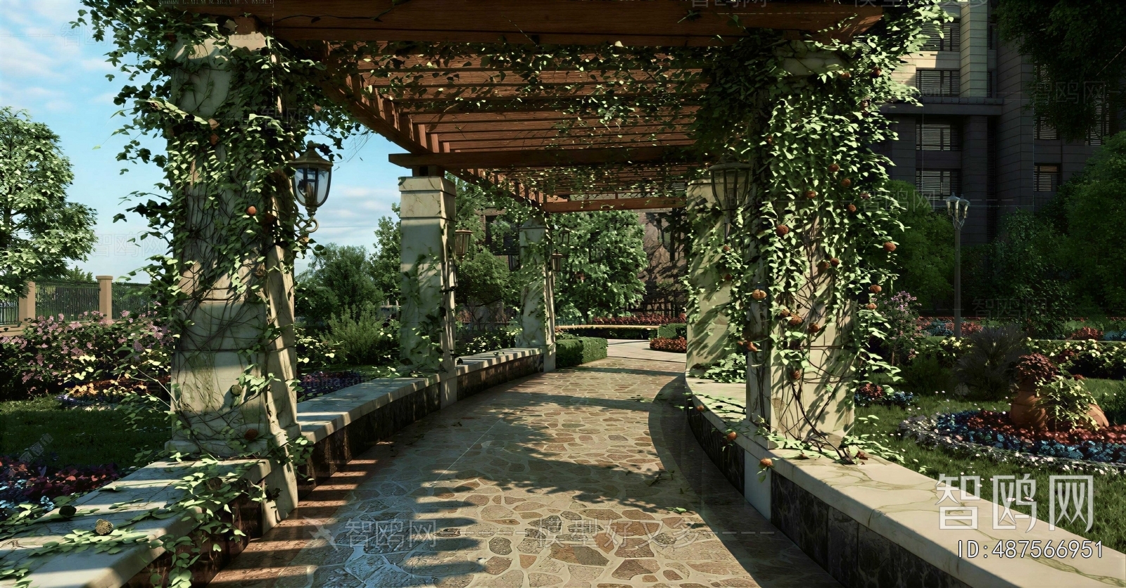 European Style Courtyard/landscape