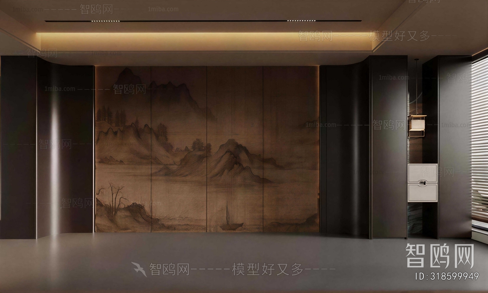 New Chinese Style TV Wall