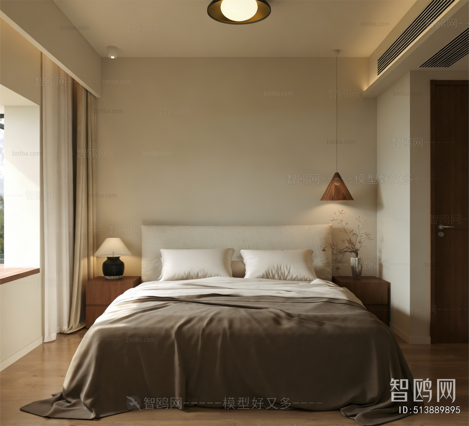 Wabi-sabi Style Bedroom