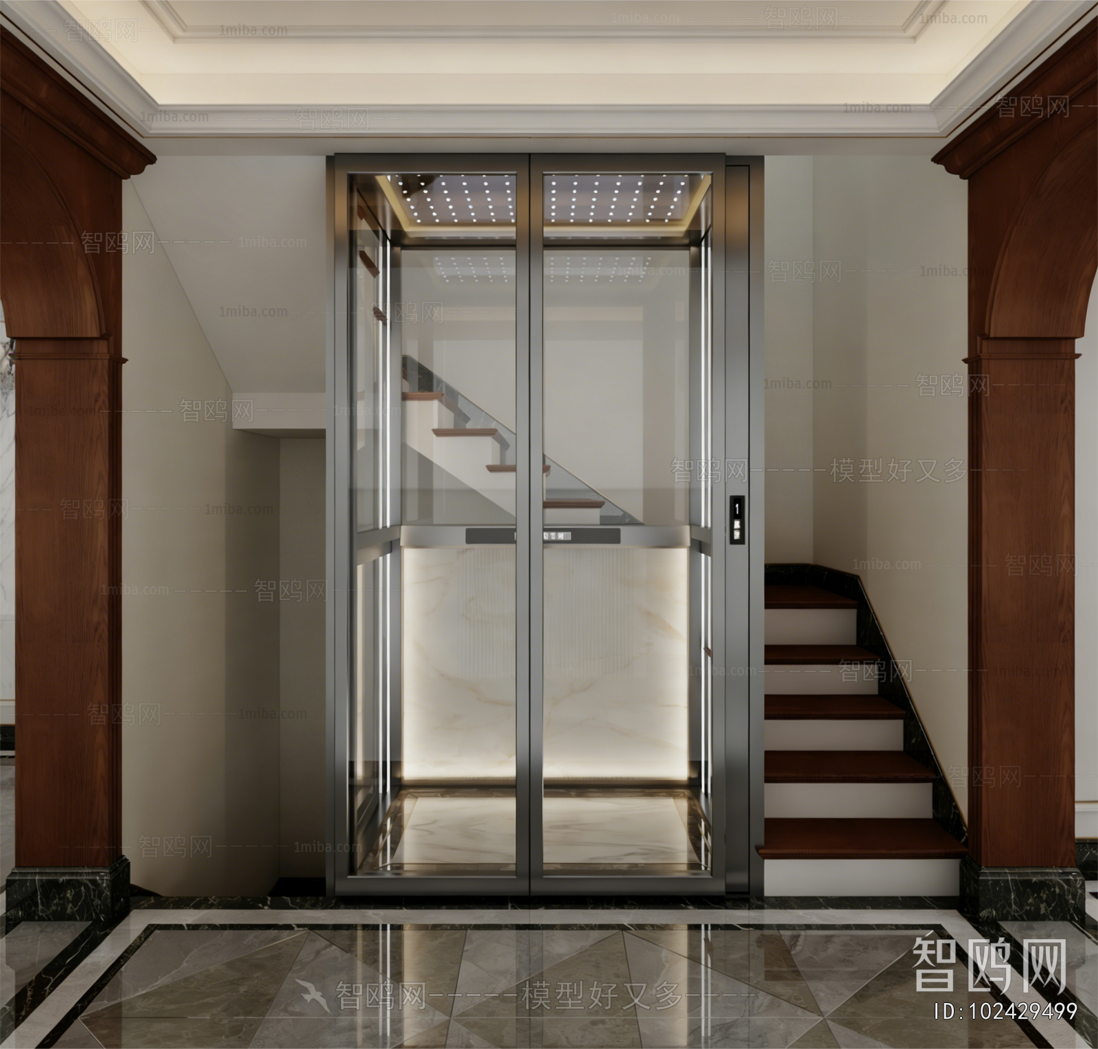 New Classical Style Stairwell