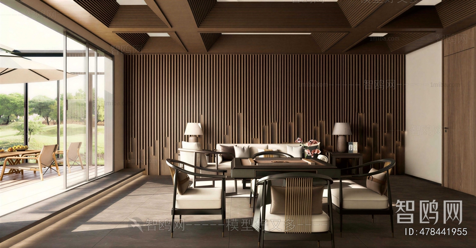 New Chinese Style Chess And Card Room