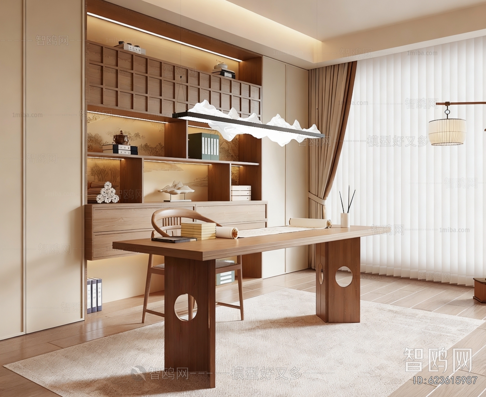 New Chinese Style Study Space