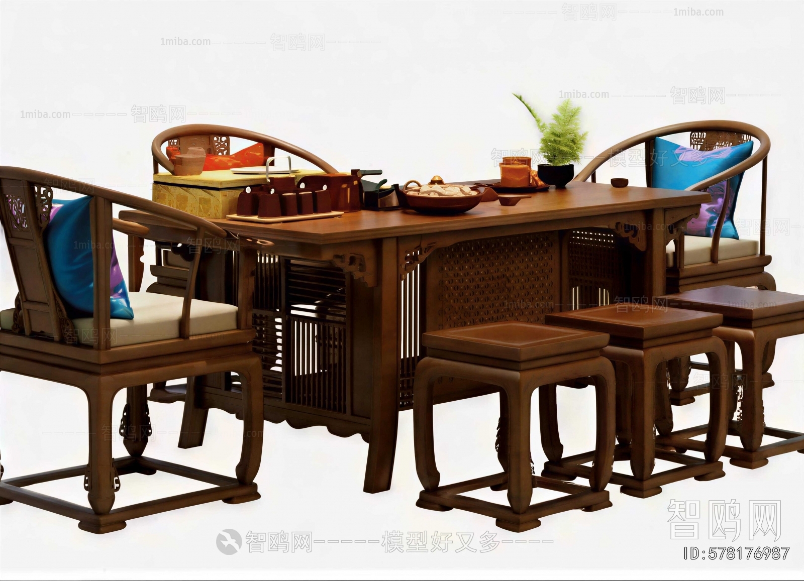 Chinese Style Tea Tables And Chairs