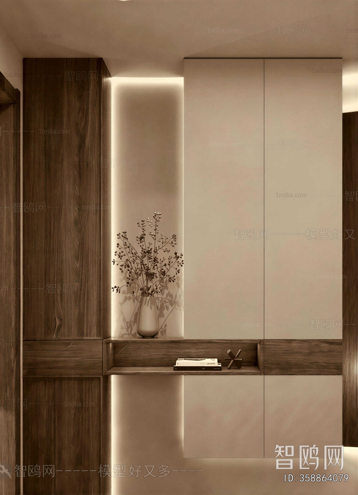 Wabi-sabi Style Entrance Cabinet