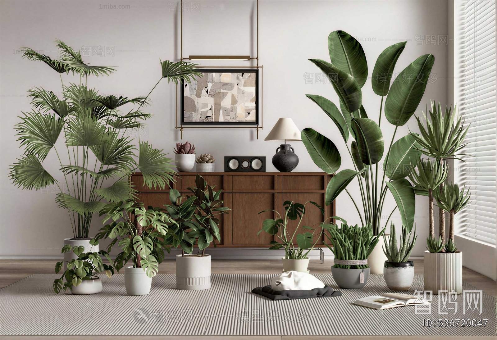 Modern Ground Green Plant Potted Plants