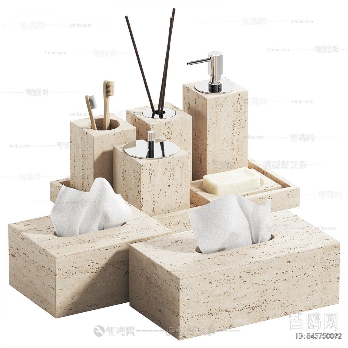 Wabi-sabi Style Bathroom Set