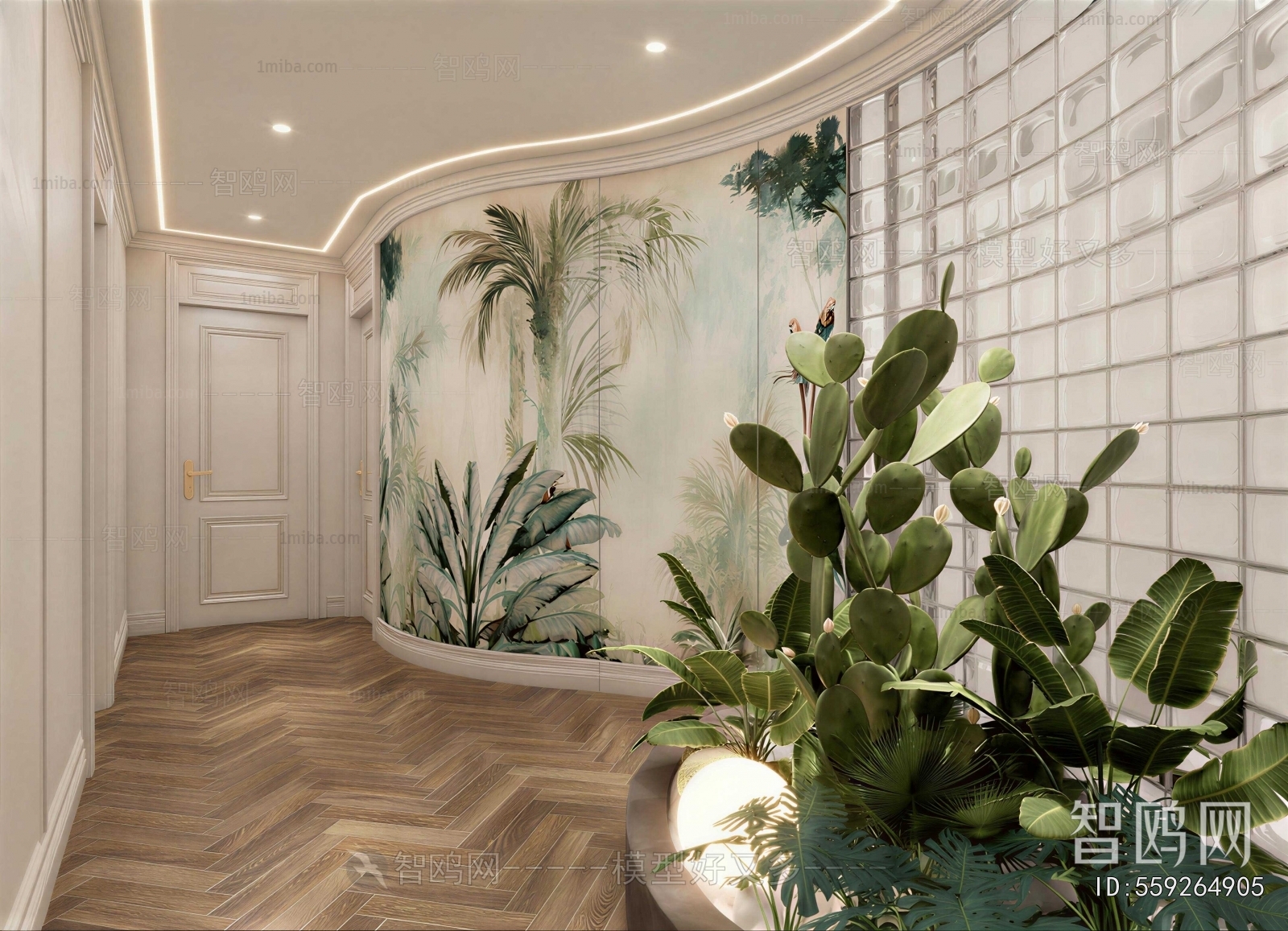 French Style Hallway
