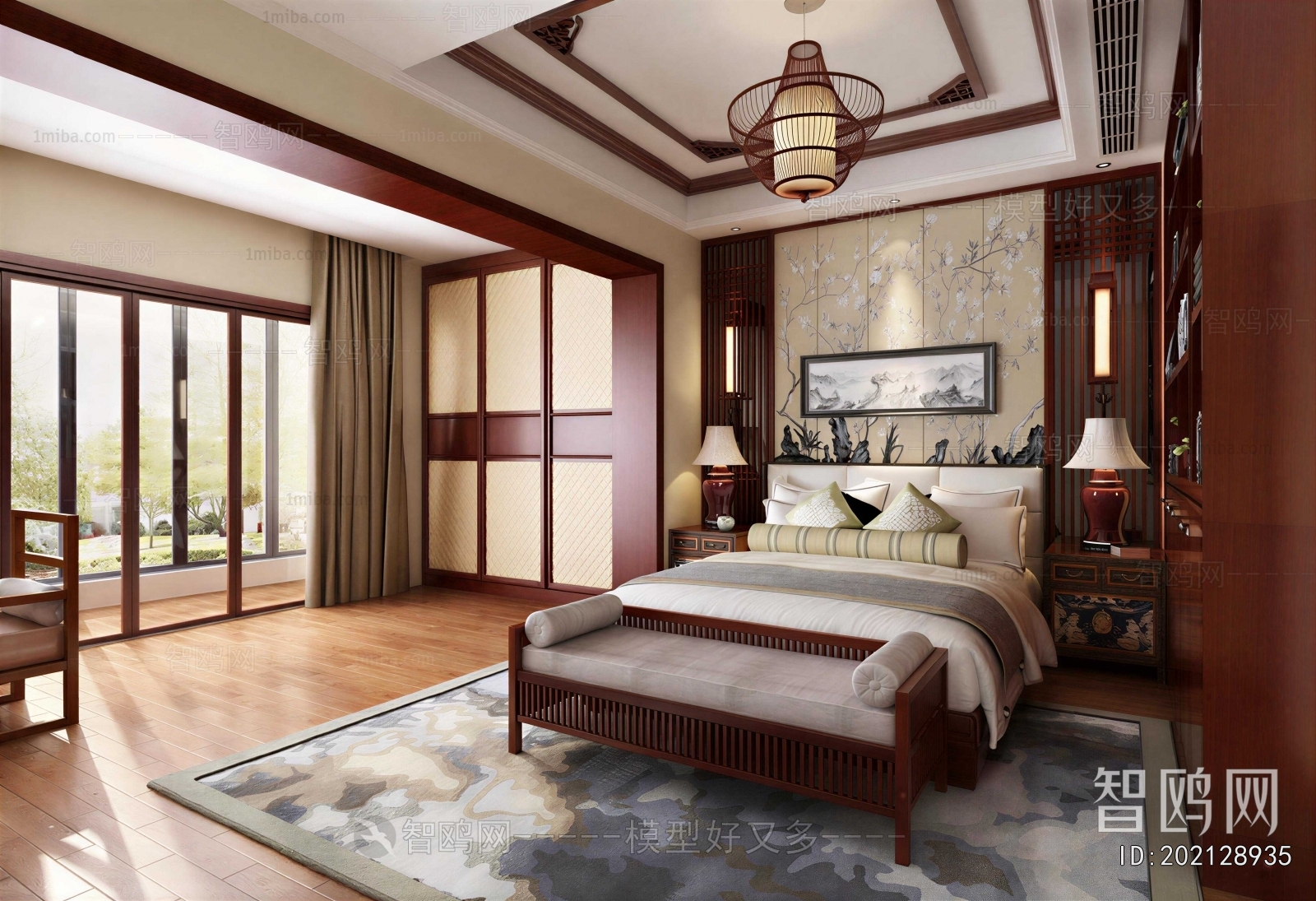 New Chinese Style Bedroom