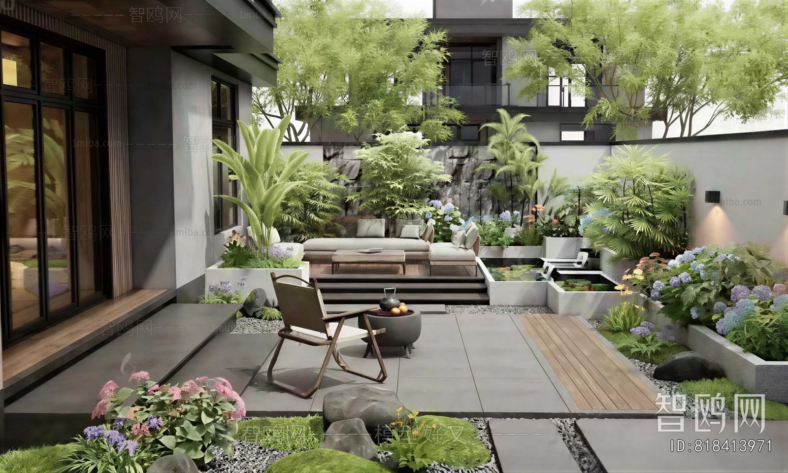 Modern Courtyard/landscape
