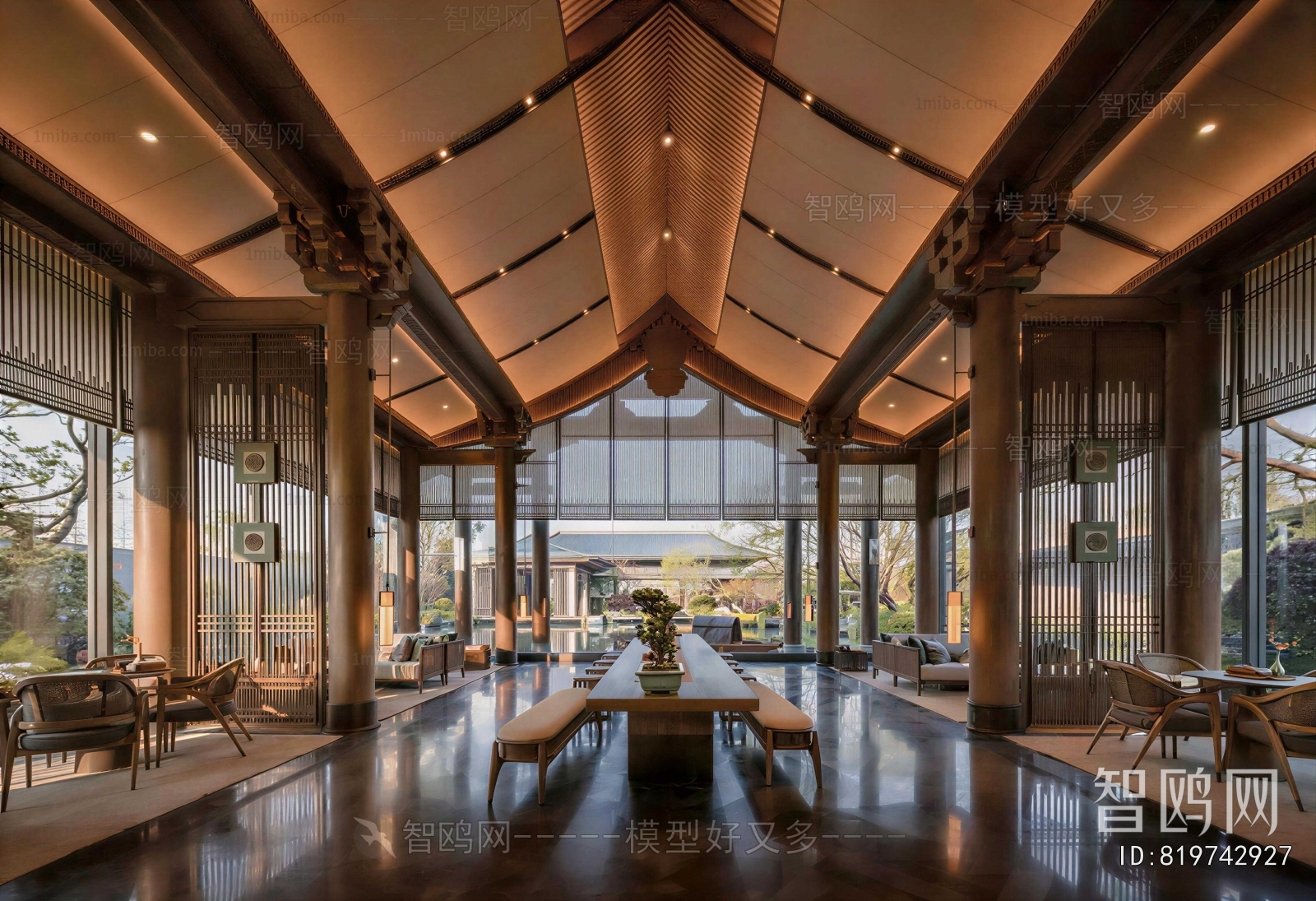 New Chinese Style Lobby Hall