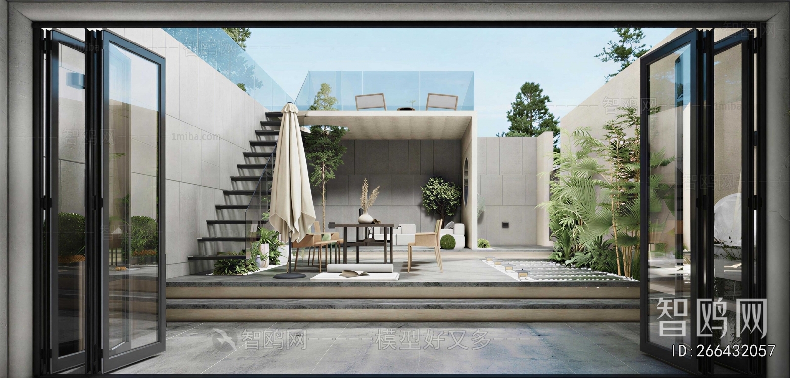 Modern Courtyard/landscape