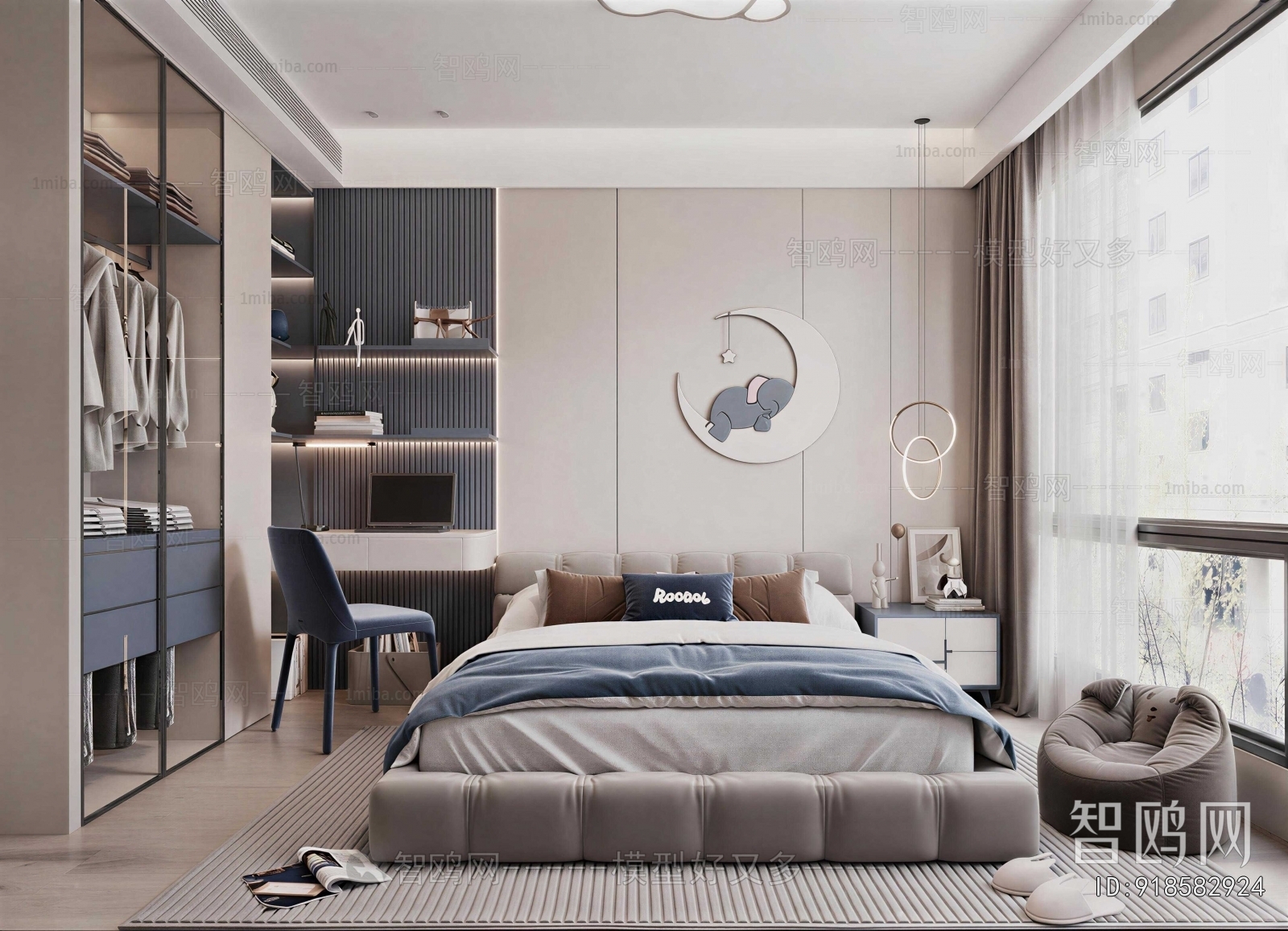 Modern Boy's Room And Son's Room
