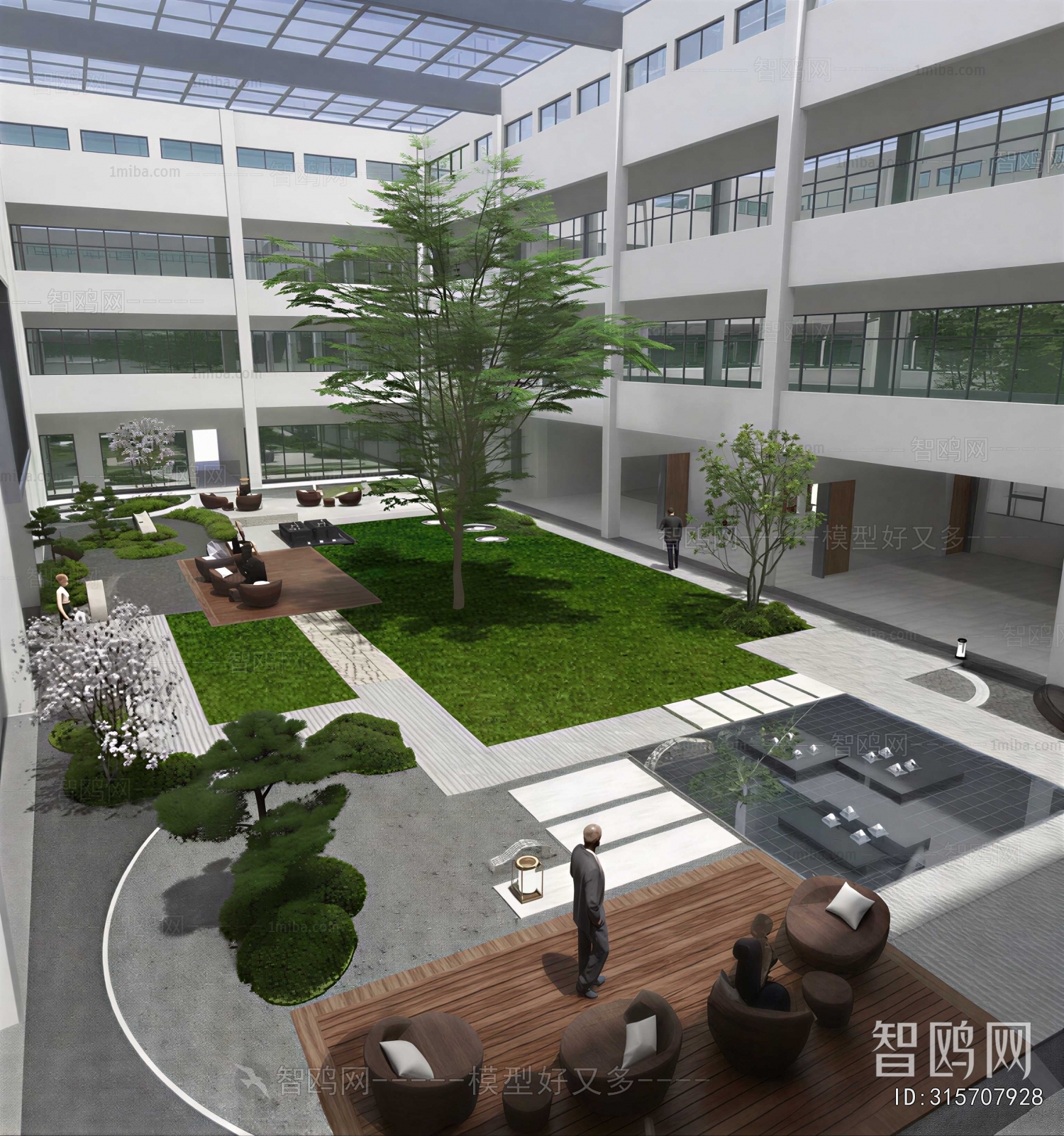 Modern Courtyard/landscape