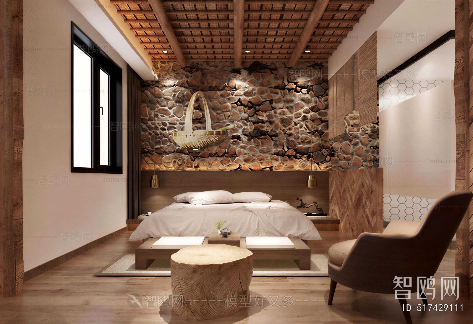 Wabi-sabi Style Bedroom