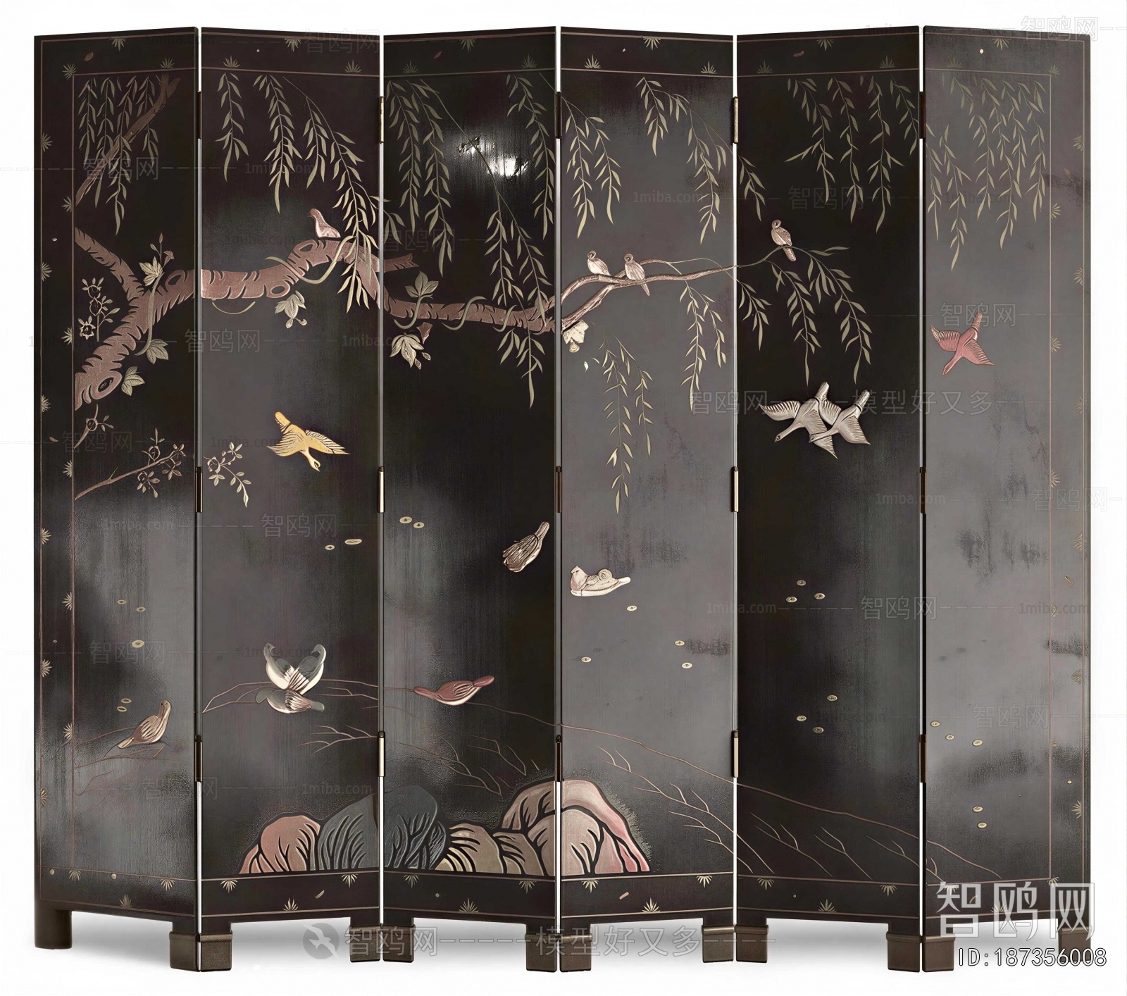New Chinese Style Wooden Screen Partition