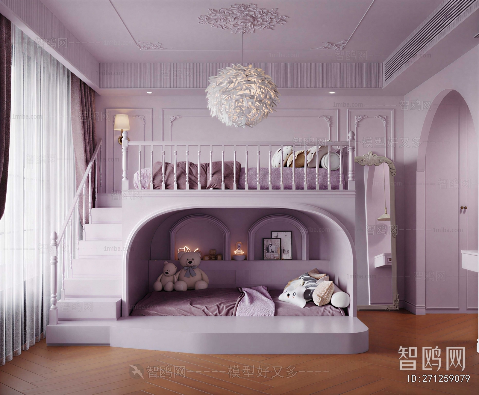 French Style Girl's Room Daughter's Room