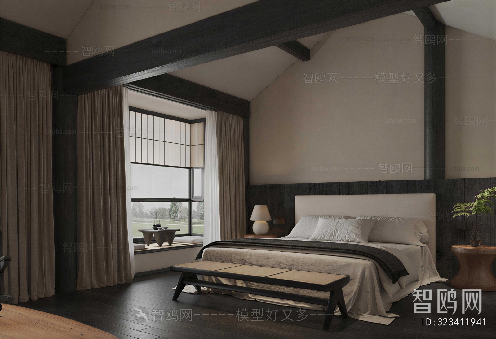 Wabi-sabi Style Bedroom