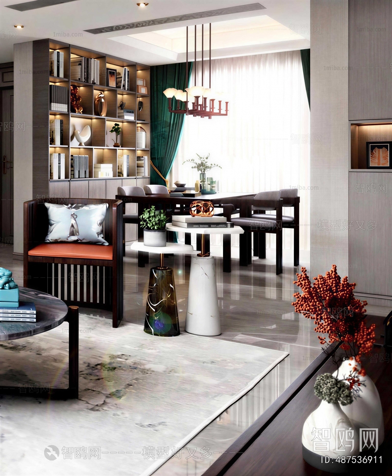 New Chinese Style A Living Room
