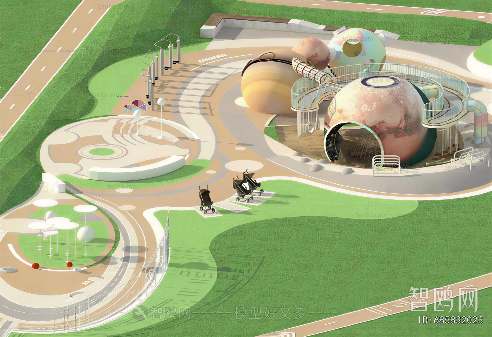 Modern Park Landscape