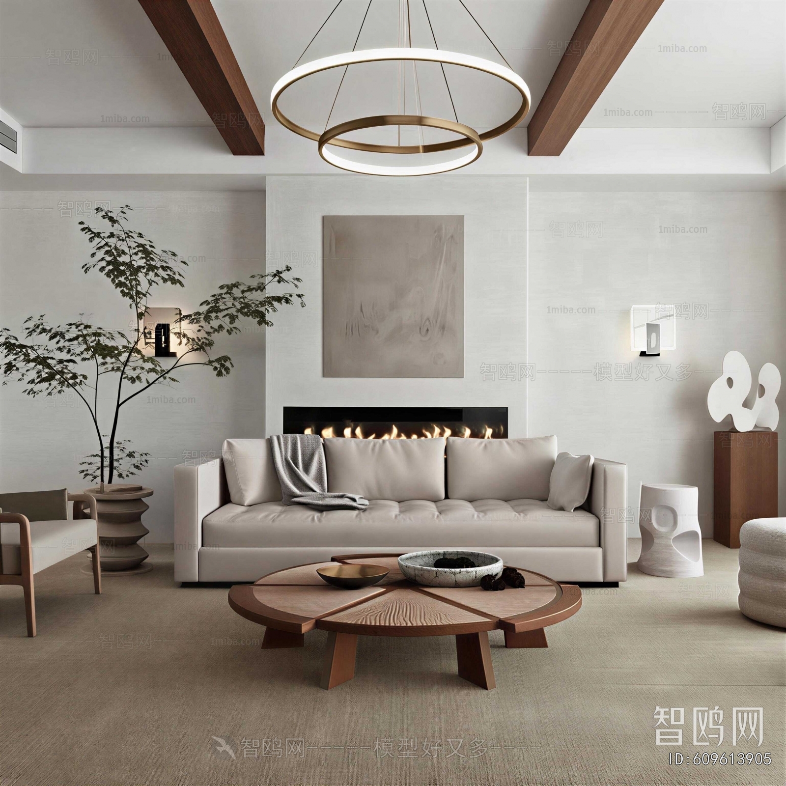 Wabi-sabi Style A Living Room